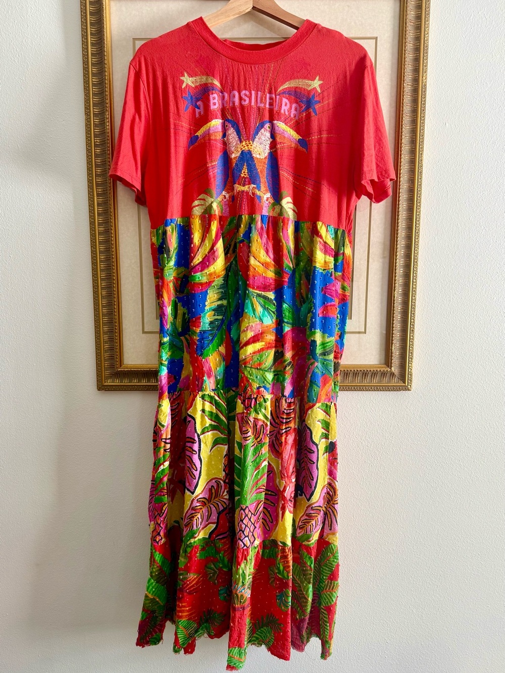 FARM Rio Red Tropical Toucan Midi Dress - Picture 3 of 5